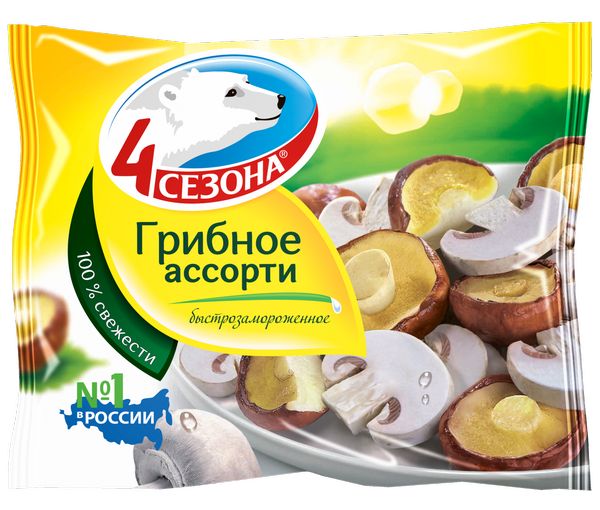Ассорти грибное 4 СЕЗОНА замороженное 400гр