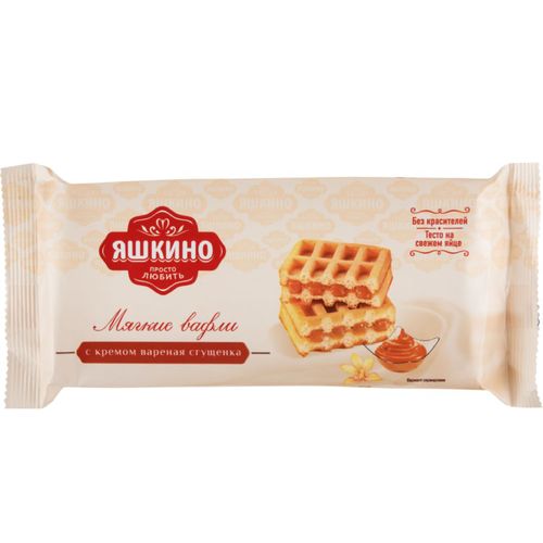 Вафли мягкие ЯШКИНО с вареной сгущенкой 120 гр ЯМ116