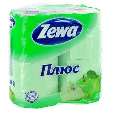 Бумага туалетная ЗЕВА ПЛЮС 2-сл Зелёное Яблоко 4шт