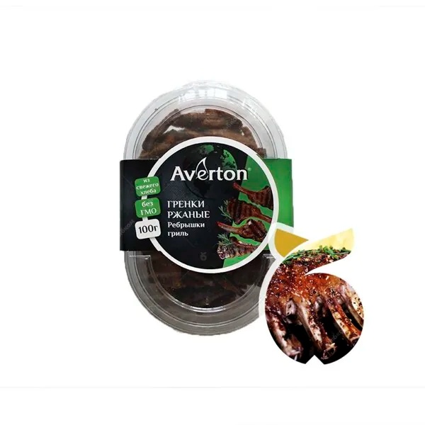 Сухари ЭВЕРТОН ржаные ребрышки гриль 100 гр коррекс
