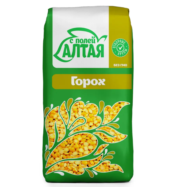 Крупа С ПОЛЕЙ АЛТАЯ Горох 800 гр. м/уп.