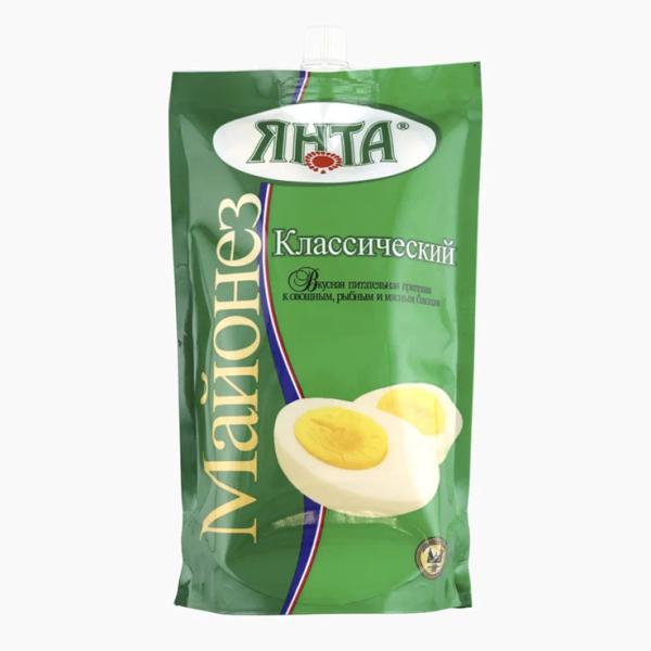 Майонез ЯНТА Классический 400гр дой-пак