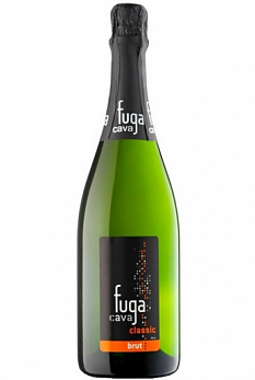Вино игристое ФУГА Кава выдерж. брют белое 0,75л 11,5%