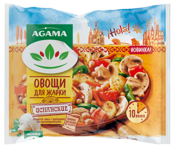 Смесь овощная Hortex (Хортекс) для жарки Овощи Испанские замороженная 400гр