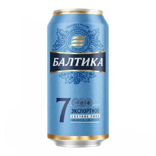 Пиво БАЛТИКА №7 экспорт 5,4% 0,9л ж/б