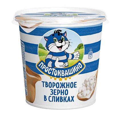 Продукт творожный зерненый ПРОСТОКВАШИНО 5% без змж 320гр