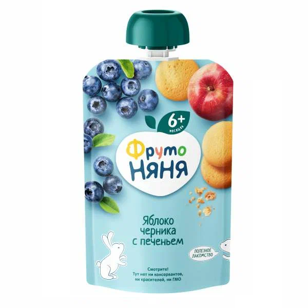 Пюре ФРУТОНЯНЯ Черника 90гр