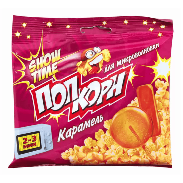 Попкорн ШОУ ТАЙМ для свч с карамелью 80 гр