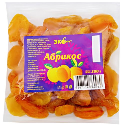 Абрикос ЭКОФРУТ 200гр пак