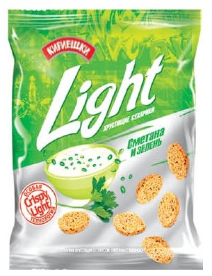 Сухарики КИРИЕШКИ ЛАЙТ сметана и зелень 33гр БС510