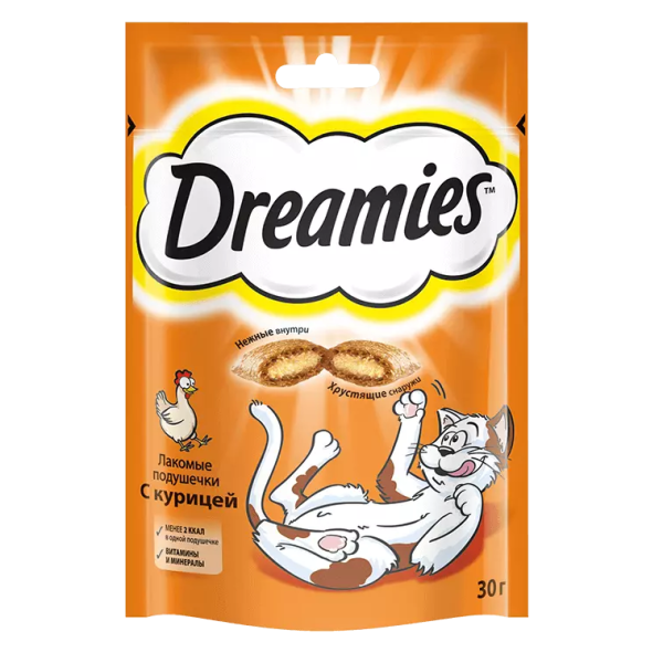 Лакомство ДРИМЕС Для кошек с курицей 30гр