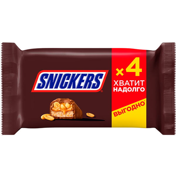 Батончик шоколадный СНИКЕРС мультипак 4*40 гр