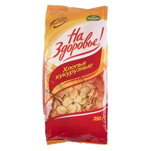 Кукурузные хлопья КУНЦЕВО На здоровье 350 гр м/у