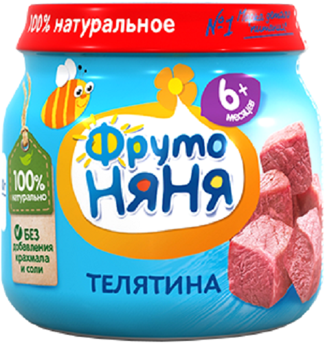 Пюре ФРУТОНЯНЯ телятина 80гр (М)