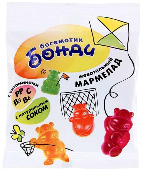 Мармелад жевательный ЯШКИНО Бегемотик Бонди с витаминами 70 гр ВМ561