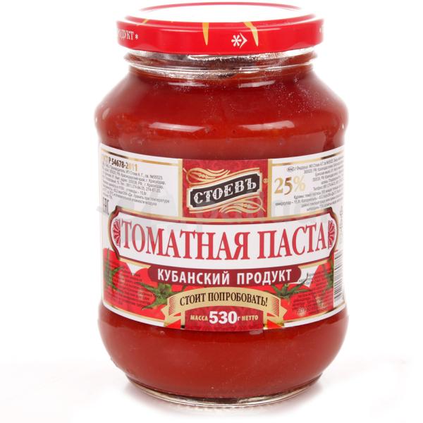 Паста томатная СТОЕВЪ 530 гр ст/б
