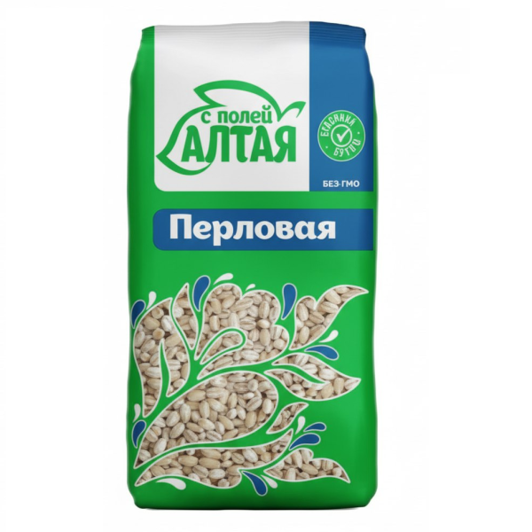 Крупа С ПОЛЕЙ АЛТАЯ Перловая 800 гр. м/уп.