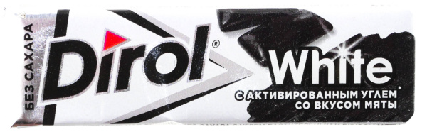 Жевательная резинка ДИРОЛ Вайт без сахара с углем и вкусом мяты 13,6 гр