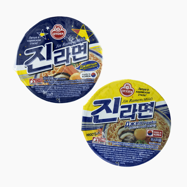Лапша Оттоги ДЖИН РАМЁН неострый вкус стакан 65г*15