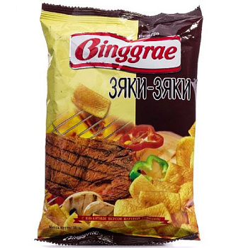 Чипсы БИНГРЕ Зяки-Зяки с говядиной 50гр