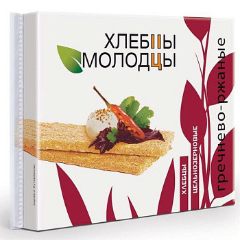 Хлебцы ХЛЕБЕЦ МОЛОДЕЦ Гречнево-Ржан хруст.100гр