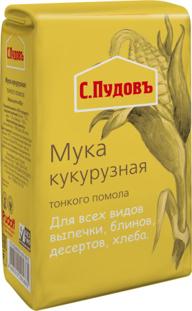 Мука С.ПУДОВЪ кукурузная 450гр б/п