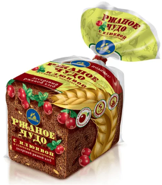 Хлеб КАРАВАЙ  Ржаное чудо с клюквой и семенами подсолнечника 300гр.