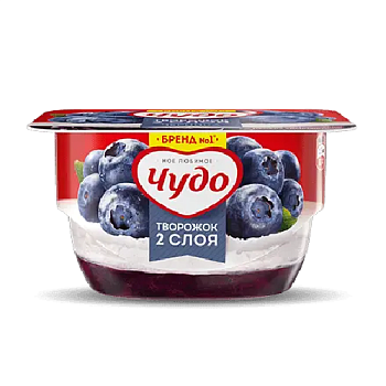Десерт творожный ЧУДО черника 4,2% без змж 100гр