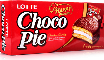 Печенье ЧОКО-ПАЙ Лотте 168гр