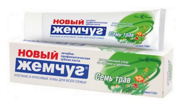 Паста зубная НОВЫЙ ЖЕМЧУГ Семь трав 100мл