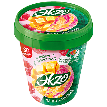 Мороженое ЭКЗО малина-манго без змж 520гр