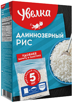 Крупа УВЕЛКА рис длинноз. шлиф. 5*80гр вар.пак.