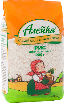 Крупа АЛЕЙКА рис длинозерный 900гр м/уп.