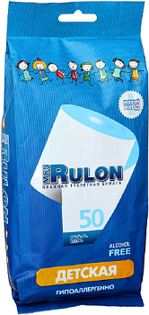 Бумага туалетная влажная МОН РУЛОН детская 50шт