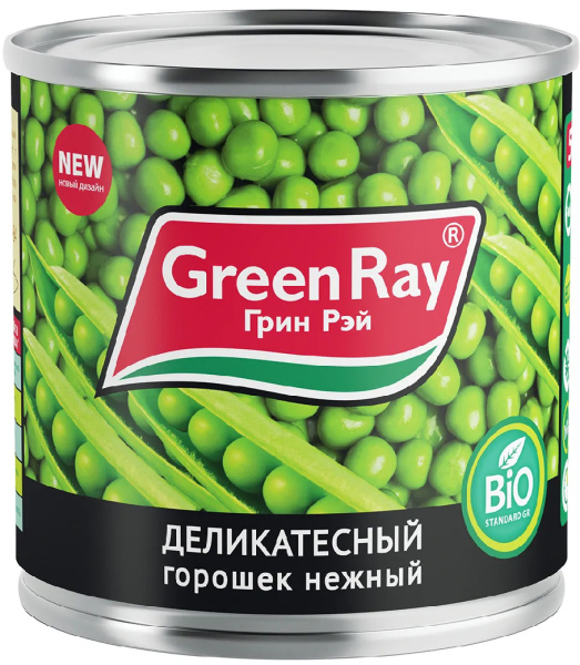 Горошек зеленый ГРИН РЭЙ 425 гр ж/б
