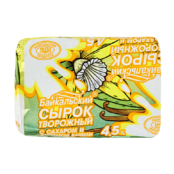 Сырок творожный ЯНТА с ванилином 4,5% без змж 100гр