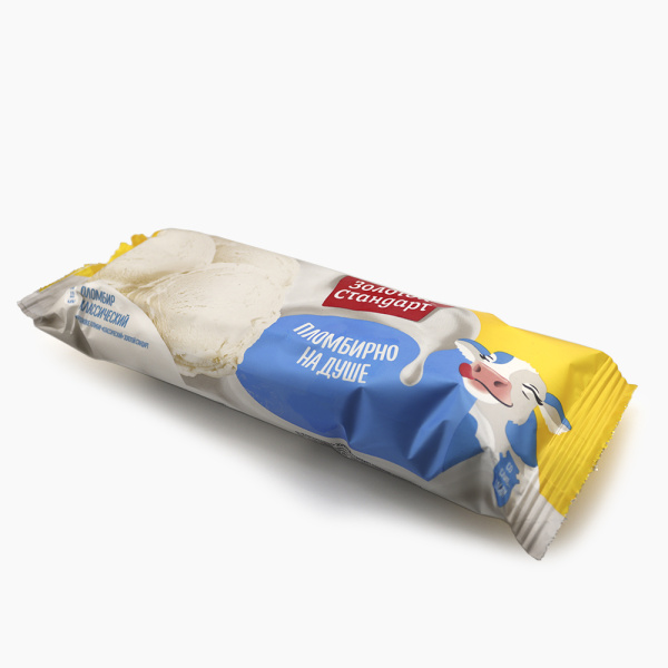 Мороженое ЗОЛОТОЙ СТАНДАРТ пломбир 12% без змж 990гр