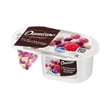 Йогурт ДАНИССИМО Фантазия ягодные шарики 6,9% без змж 105гр