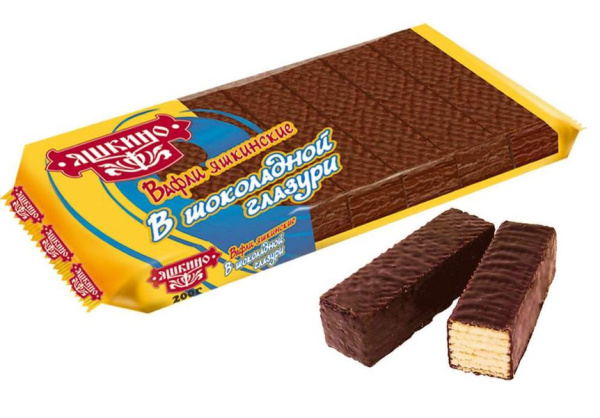 Вафли в шоколад.глазури ЯШКИНО 200гр ЯВ210