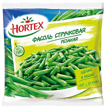 Фасоль Стручковая Hortex (Хортекс) Резаная св/мор 400гр