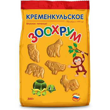 Печенье КРЕМЕНКУЛЬСКОЕ Зоохрум 300гр