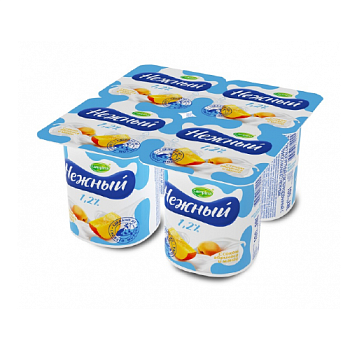 Йогурт КАМПИНА Нежный абрикос-манго 1,2% без змж 100гр