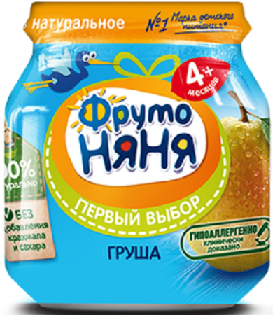 Пюре ФРУТОНЯНЯ натур. груша 100гр