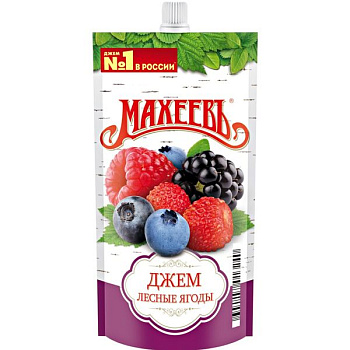 Джем МАХЕЕВЪ из лесных ягод 300 гр дой-пак