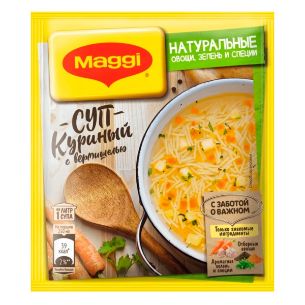 Суп МАГГИ куринный с вермишелью 50гр
