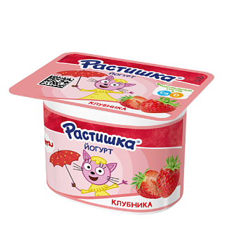 Йогурт РАСТИШКА клубника 3% без змж 110гр