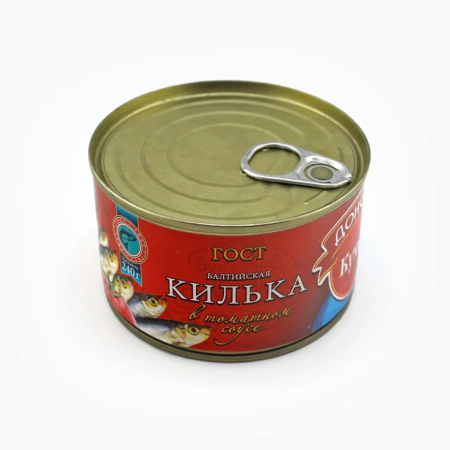 Килька ДОНСКАЯ КУХНЯ балтийская неразделанная в т/с 240 гр ж/б