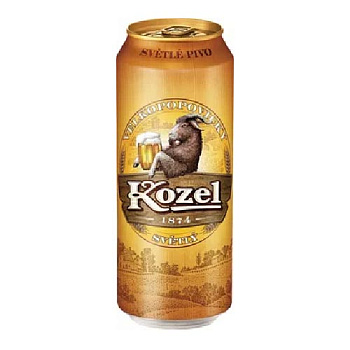 Пиво КОЗЕЛ Светлое 4% ж/б 0,45л