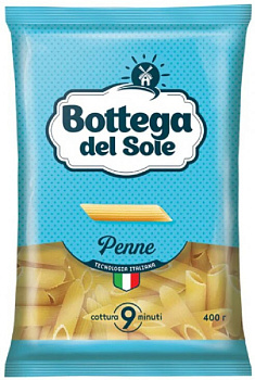 Макароны БОТТЭГА ДЭ СОЛ Перья 400 гр. ЯР006