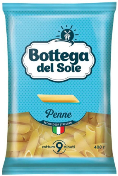 Макароны БОТТЭГА ДЭ СОЛ Перья 400 гр. ЯР006